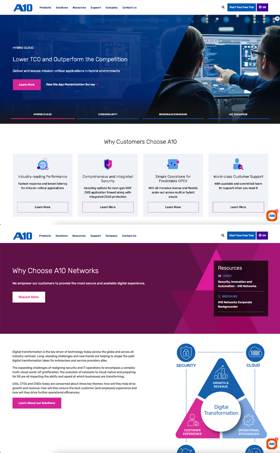 A10 Corporate Website